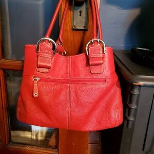 Tignanello Red Leather Purse